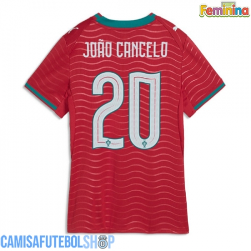 Camisa de time de futebol Portugal Joao Cancelo #20 Replicas 1º Equipamento Feminina Mundo 2026 Manga Curta